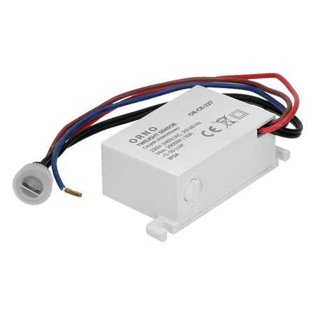 Soumrakový senzor s externí sondou 2000W IP54 Mini bílý ORNO