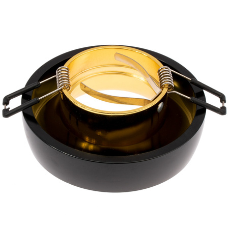 Kruhové halogenové stropní bodové svítidlo LED GU5.3 GU10 černé zlaté Elnis Kanlux pro zápustnou montáž