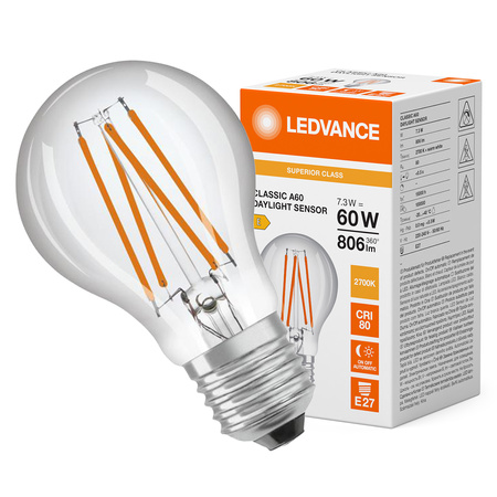 LED žárovka E27 A60 7,3W = 60W 806lm 2700K Warm 320° Ledvance