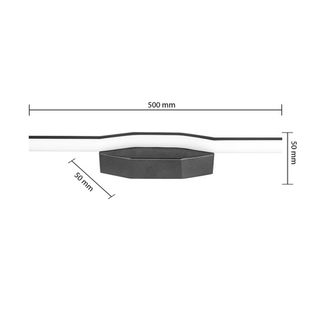 Nástěnné svítidlo LED Povrchová montáž 10W 1340lm 4000lm neutrální bílá 110° Černá Mila Masterled
