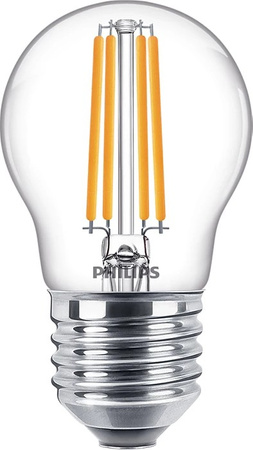 LED kulová žárovka E27 P45 6.5W = 60W 806lm 2700K Teplá bílá vlákno PHILIPS