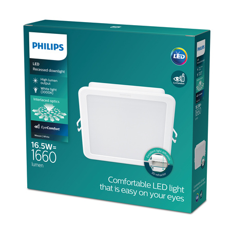 LED panel LED vestavné svítidlo 16,5W 1200lm 3000K White Meson Philips