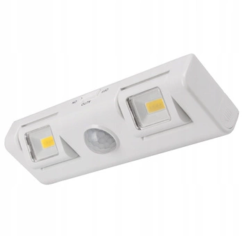 Samolepící LED podskříňková lampa s pohybovým senzorem. 4000K baterie 2xAA. bílá