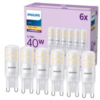 6x LED žárovka s paticí G9 3,7W = 40W 470lm 2700K teplá PHILIPS