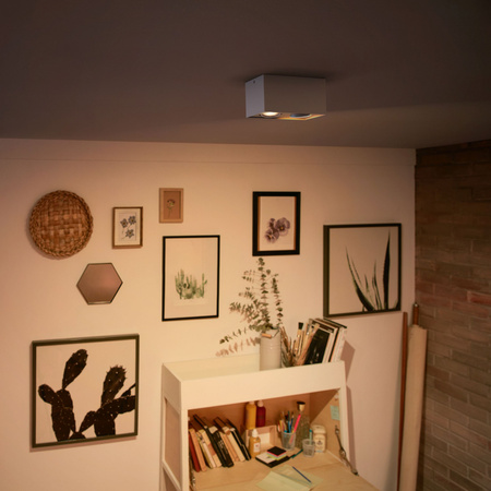 LED halogenové svítidlo pro povrchovou montáž 2x 4,5W BOX Moving white PHILIPS