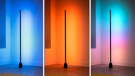 LED herní stojací lampa RGBIC Gradient 135cm podlahové světlo Smart SMART WiFi Bluetooth App WiZ