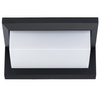 Zahradní lampa LED nástěnná lampa 12W architektonické svítidlo obdélník Lagos černá se senzorem pohybu