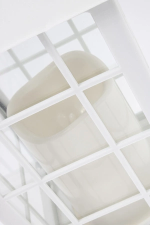 Solární LED zahradní lampa závěsná bílá 27cm