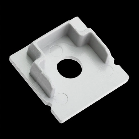 Záslepka pro Povrchový Profil KM38, s Otvorem Šedá Plastová LUMILED