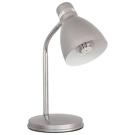 Stolní stolní lampa Školní kancelářská noční lampa Nastavitelná E14 Stříbrná Zara Kanlux