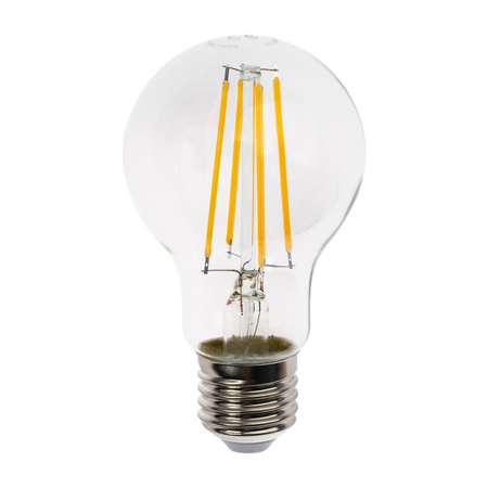 LED žárovka E27 A60 7W = 60W 806lm 3000K Teplá bílá 360° vlákno GOLDLUX (Polux)