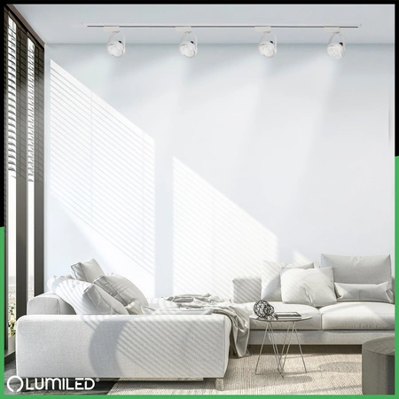 Osvětlovací lišta 1.5m + 3x reflektor lištový, GU10 AR111 Bílá VICTUS LUMILED