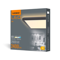 Plafond LED stropní svítidlo pro povrchovou montáž 22W 2900lm 4000K Neutral Black Videx