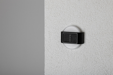 2x solární zahradní lampa LED Fasádní nástěnná lampa Top Down Kruhové svítidlo