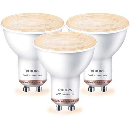3x LED GU10 Reflector PAR16 4,7W = 50W 345lm 2700-6500K TW Smart SMART WiFi Bluetooth App WiZ Philips
