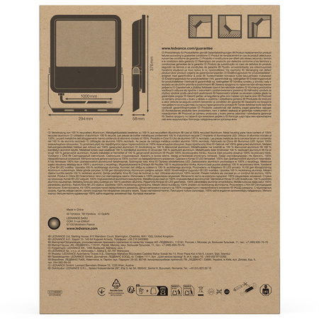 LED reflektor 133W 20000lm 6500K IP66 černý LEDVANCE reflektor