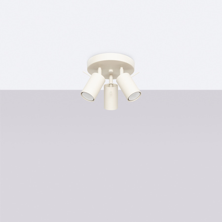 Plafond Tuba Bodové stropní svítidlo 3x GU10 Béžový kroužek Bittersweet Shimmer SL.1497 Sollux