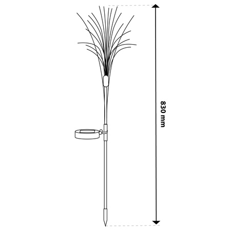 LED solární zahradní lampa řídící stojící okrasné IP44 venkovní travní světlo