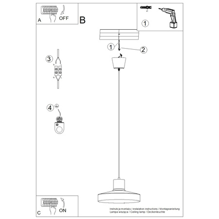Stropní závěsné svítidlo E27 olivově zelené BILO Crimson SL.1705 Sollux