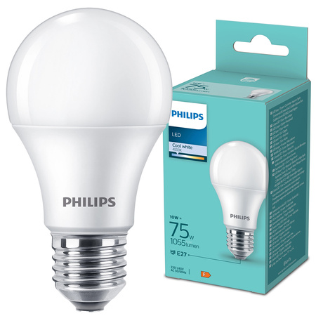 LED žárovka E27 A60 10W = 75W 1055lm 4000K neutrální bílá Milk PHILIPS