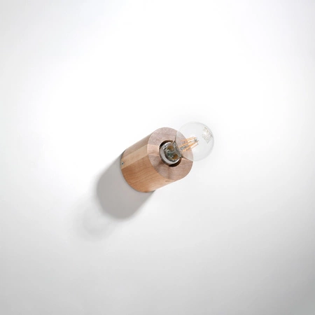 Nástěnné svítidlo LED SALGADO E27 Přírodní dřevo SOLLUX