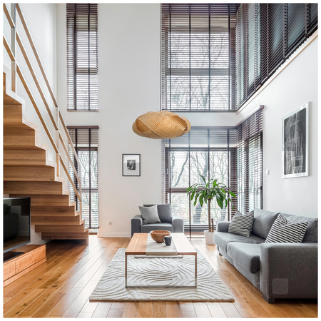 Bambusová dekorativní závěsná lampa E27 Boho Bindum Kobi