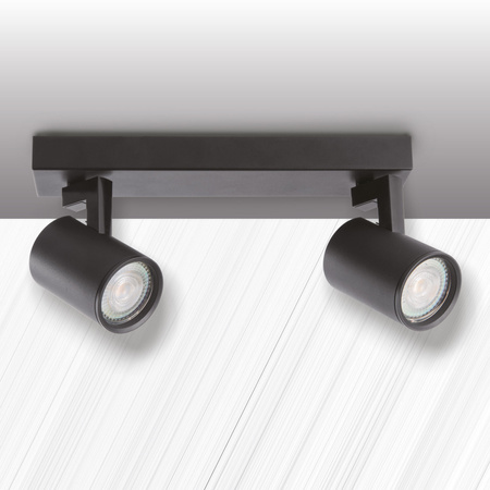 Nástěnné a stropní bodové svítidlo 2x GU10 černé LYNX Sanico Goldlux