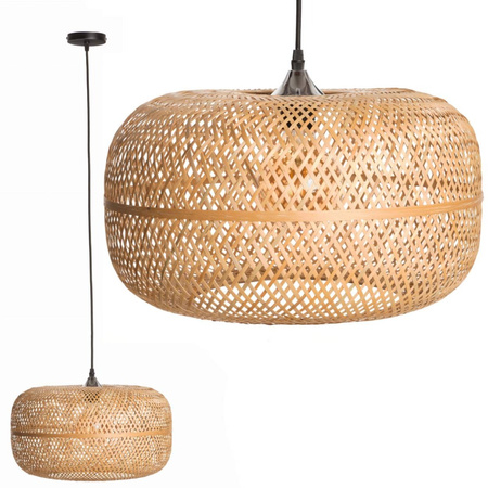 BOHO opletené závěsné svítidlo BAMBUS NATURAL pro LED E27