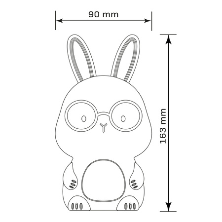 Dekorativní lampa LED Rabbit 1W 3000K RGBW Blue Dimmable Flore Sanico Goldlux