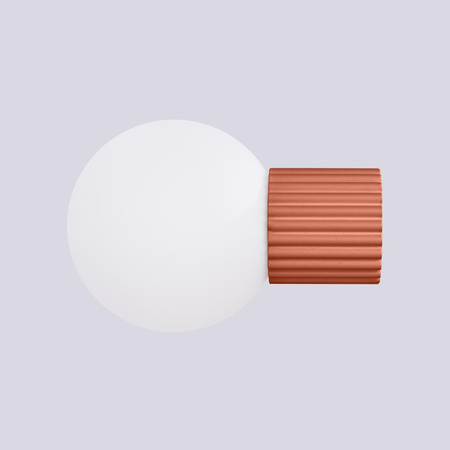 Koupelnové nástěnné svítidlo G9 Round Red Modern Matte IP44 Halo Sollux