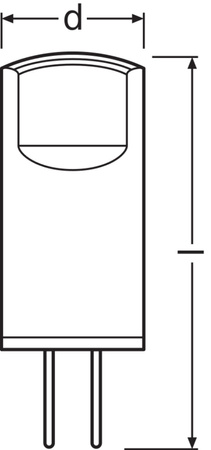 5x LED žárovka s paticí G4 0,9W = 10W 100lm 2700K Warm 12V 320° BASE Osram