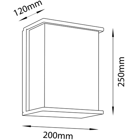 Zahradní nástěnná lampa 2x E27, obdélníková LEVIS LUMILED