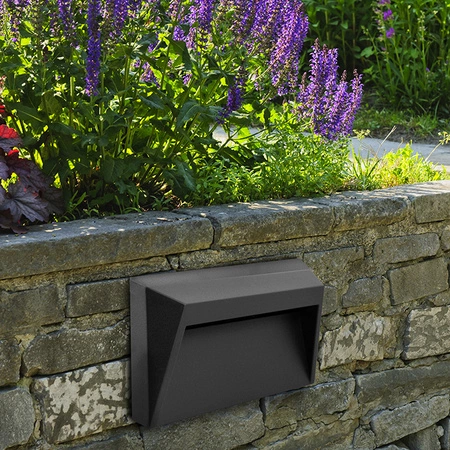 LED ZAHRADNÍ SCHODIŠŤOVÁ LAMPA HOLDEN 1.6W Neutrální bila šedá GOLDLUX (Polux)