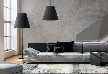 MOSS 9737 Nowodvorski Stropní svítidlo Černá 3xE27 Závěsný materiál+ocel Moderní