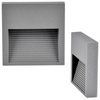 Zahradní povrchové schodišťové svítidlo LED 3W 60lm IP44 4000K šedé čtvercové Q9 GOLDLUX (Polux)