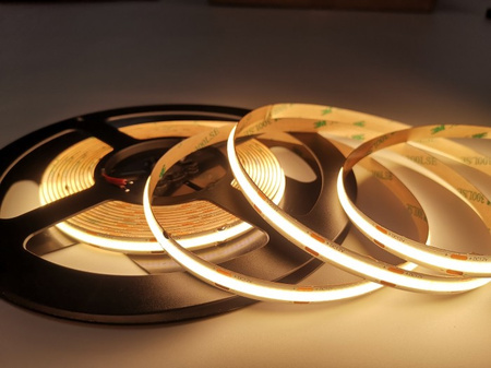 LED pásek COB 9W/m 990lm/m 480LED/m 12V 3000K Warm IP20 Roll 5m Ecolight