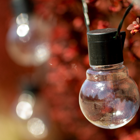 SOLAR GIRLANDA zahradní okrasný řetěz 3.8 m 10 kuliček 3000K teplý