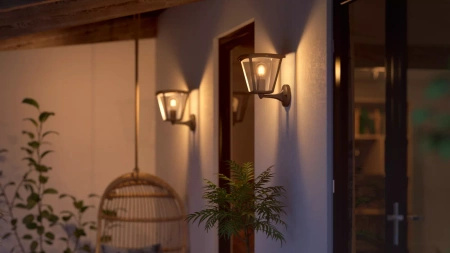 INARA E27 IP44 LED fasádní nástěnné svítidlo lucerna černá PHILIPS HUE