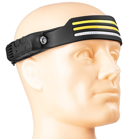 Dobíjecí čelová svítilna 3x COB + XPE Pro Series VA0130 VAYOX