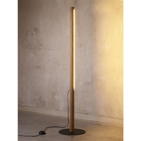 ROLLO Černá dřevěná rustikální LED stojací lampa 1409 TK Lighting