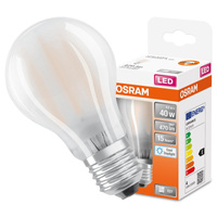 LED žárovka E27 A60 4W = 40W 470lm 6500K Studená bílá 300° vlákno OSRAM STAR
