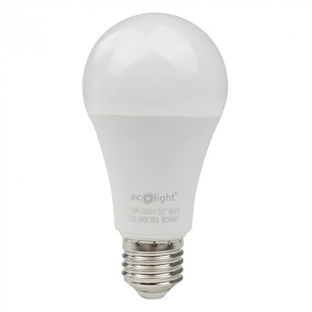 LED žárovka A60 E27 15W 1350lm 4000K neutrální bílá Ecolight