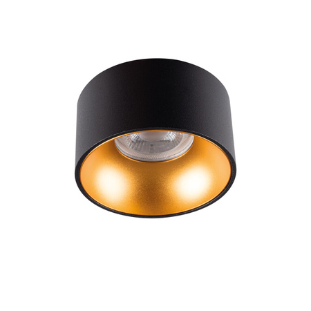 LED GU10 Round Black Gold Mini Kanlux Bodové LED svítidlo pro povrchovou montáž