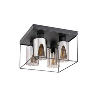 Plafond LED stropní světlo Spot Reflector 4x E27 Black Modern Chadwick Rabalux