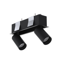 Stropní svítidlo Flush fitting Spotlight 2x GU10 Black Modern MONO DEEP 10460 Nowodvorski