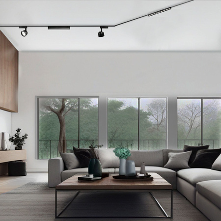 LED magnetické kolejnicové světlo 60cm 21W 1950lm 4000K neutrální CRI90 110° černá VIDEX