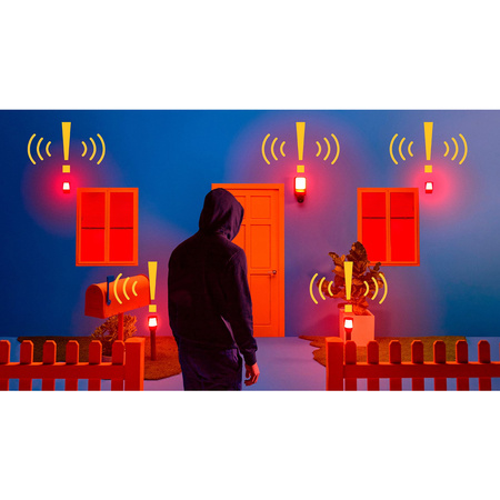 Venkovní nástěnná LED lampa s kamerou 37,5 cm RGB SMART WiFi WiZ