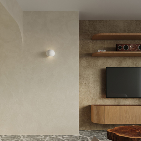 SOLLUX LED GLOBE E27 Nástěnné svítidlo Semi-circular lakované leskle bílé barvy