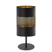 BOGART BLACK Černá a zlatá moderní stolní lampa E27 5058 TK Lighting