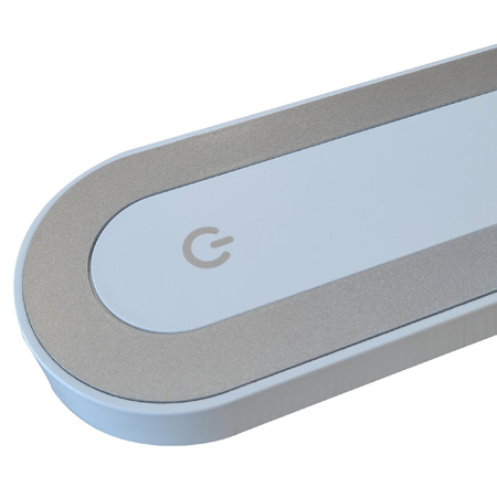 Stolní lampa LED 7W 400lm 4000lm neutrální 120° bílá stříbrná stmívatelná Madera Sanico Goldlux